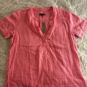 NWT J. Crew V-Neck Soft Gauze Popover Top